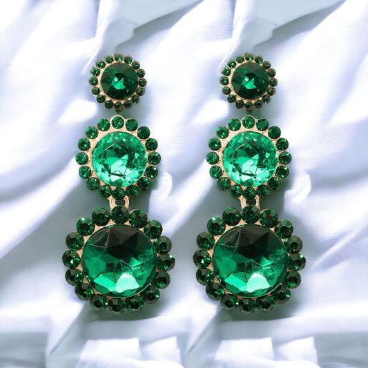 Emirald drop Earrings