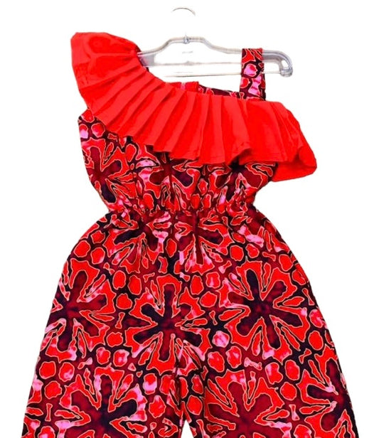 Ankara Summer  Playsuit For Girls